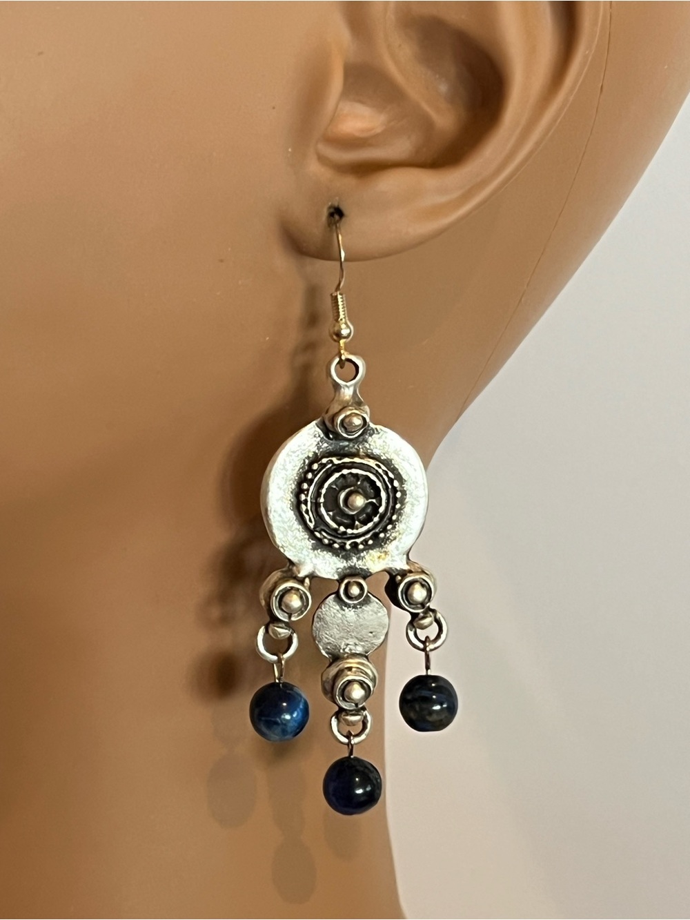 Blue Tiger Eye Chandelier Earring’s